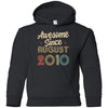 Awesome Since August 2010 Vintage 12th Birthday Gifts Youth Youth Shirt | Teecentury.com