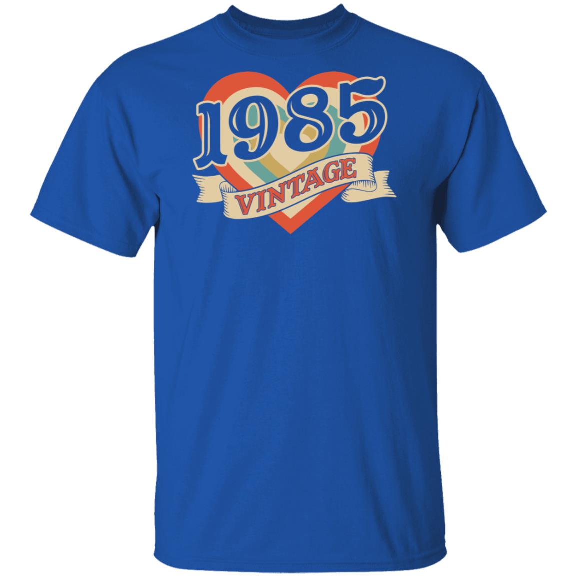 37th Birthday Gifts Classic Retro Heart Vintage 1985 T-Shirt & Tank Top | Teecentury.com