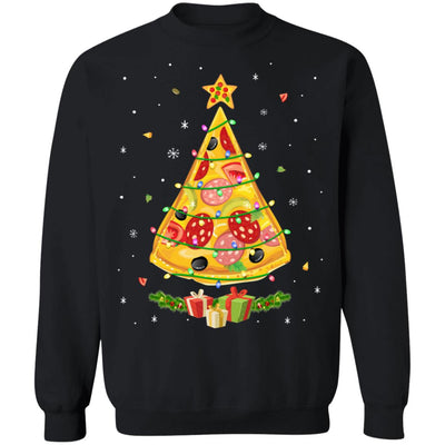 Pizza Christmas Pizza Slice Funny Christmas Tree T-Shirt & Sweatshirt | Teecentury.com