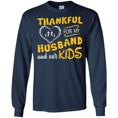 Thankful For My Husband And Our Kids T-Shirt & Hoodie | Teecentury.com