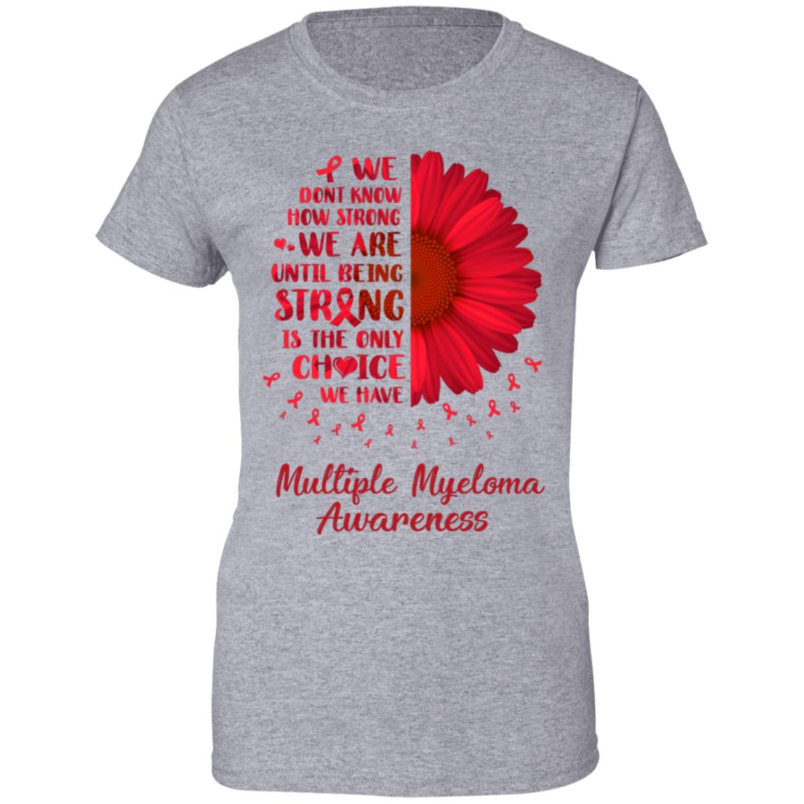 Being Strong Daisy Flower Burgundy Multiple Myeloma T-Shirt & Hoodie | Teecentury.com