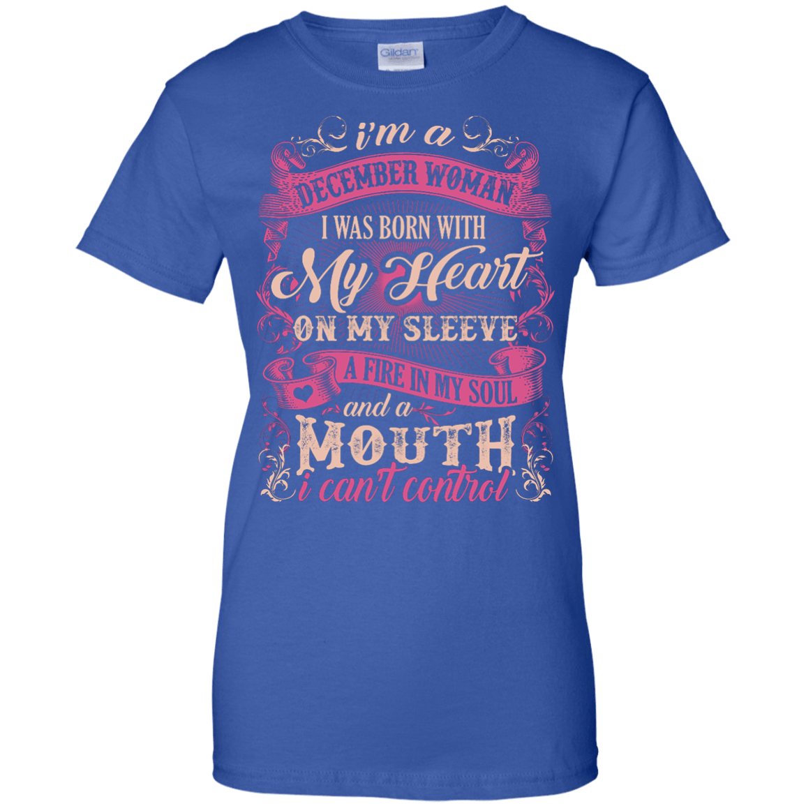 I Am A December Woman I Was Born With My Heart On My Sleeve T-Shirt & Hoodie | Teecentury.com