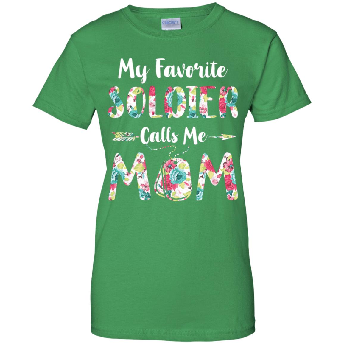 Floral My Favorite Soldier Calls Me Mom Mothers Day Gift T-Shirt & Hoodie | Teecentury.com