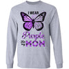 I Wear Purple For My Mom Butterfly Alzheimer's Awareness T-Shirt & Hoodie | Teecentury.com