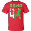 Rawr I'm 4 Birthday Gifts 2018 Dinosaur For Boys Youth Youth Shirt | Teecentury.com