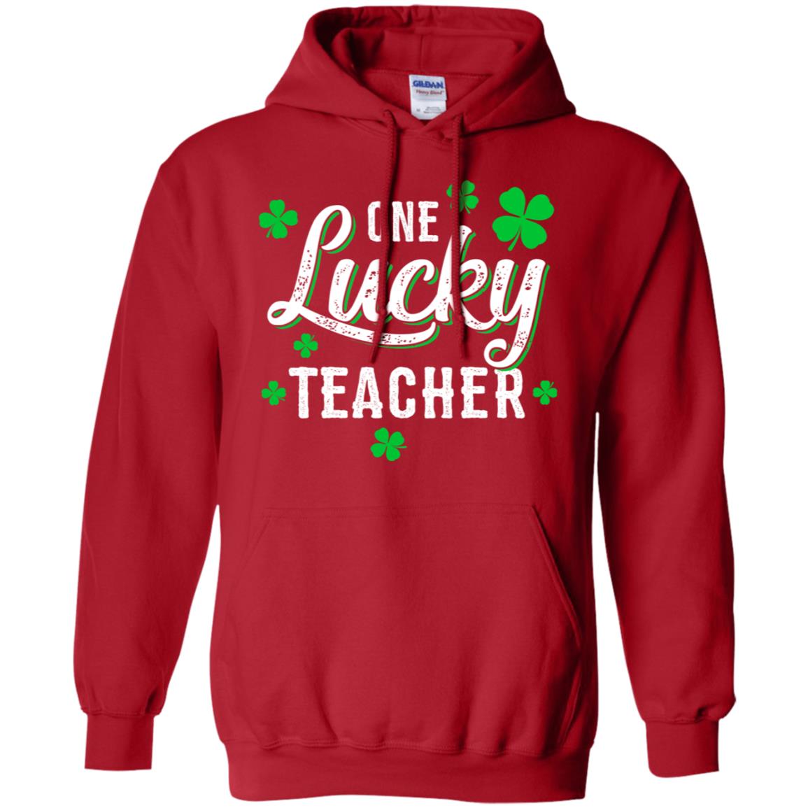One Lucky Teacher Irish Shamrocks Funny St Patrick Day T-Shirt & Hoodie | Teecentury.com