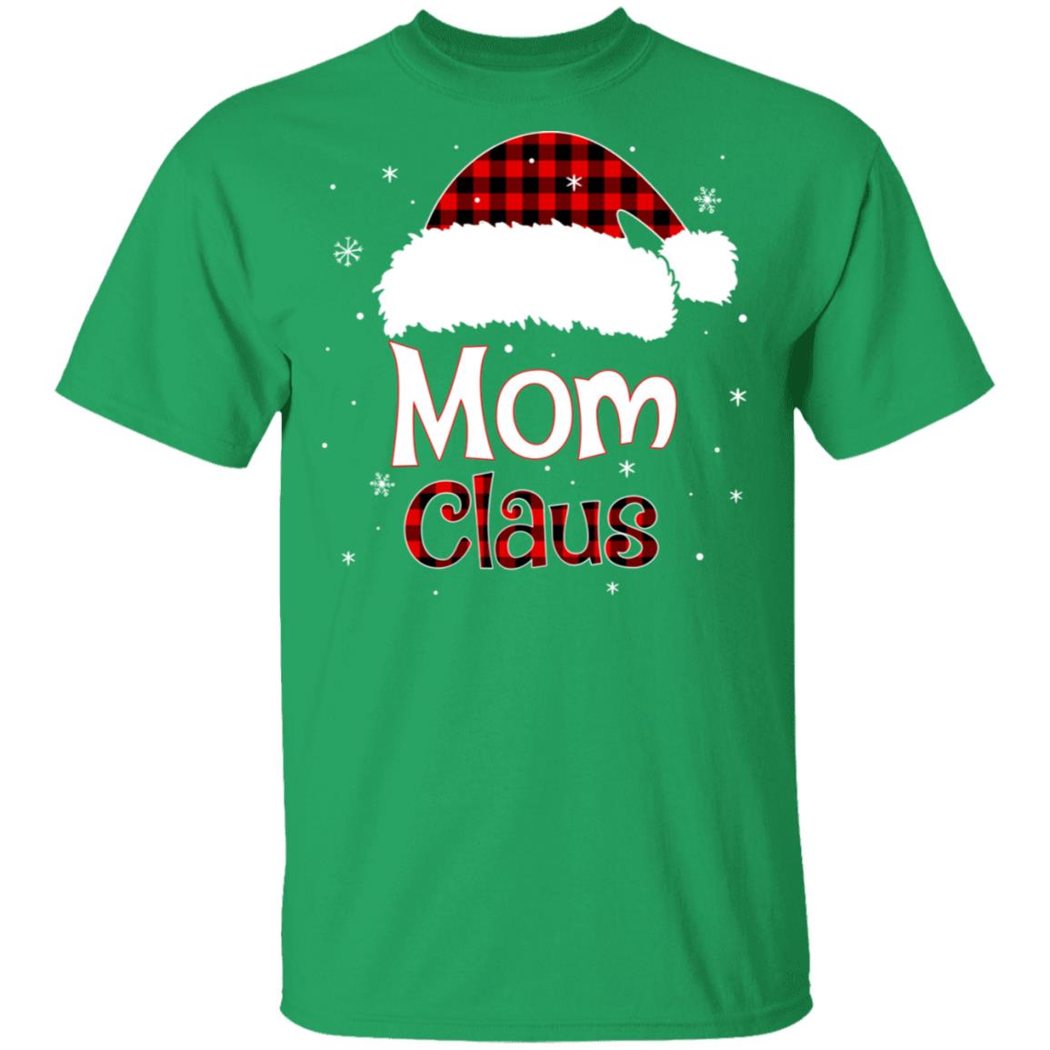 Santa Mom Claus Red Plaid Family Pajamas Christmas Gift T-Shirt & Sweatshirt | Teecentury.com
