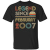 Legend Since February 2007 Vintage 15th Birthday Gifts T-Shirt & Hoodie | Teecentury.com
