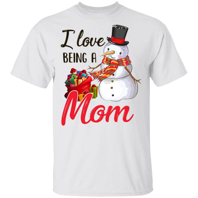 I Love Being A Mom Snowman Gift For Christmas Day T-Shirt & Sweatshirt | Teecentury.com