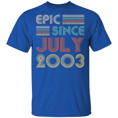 Epic Since July 2003 Vintage 19th Birthday Gifts T-Shirt & Hoodie | Teecentury.com