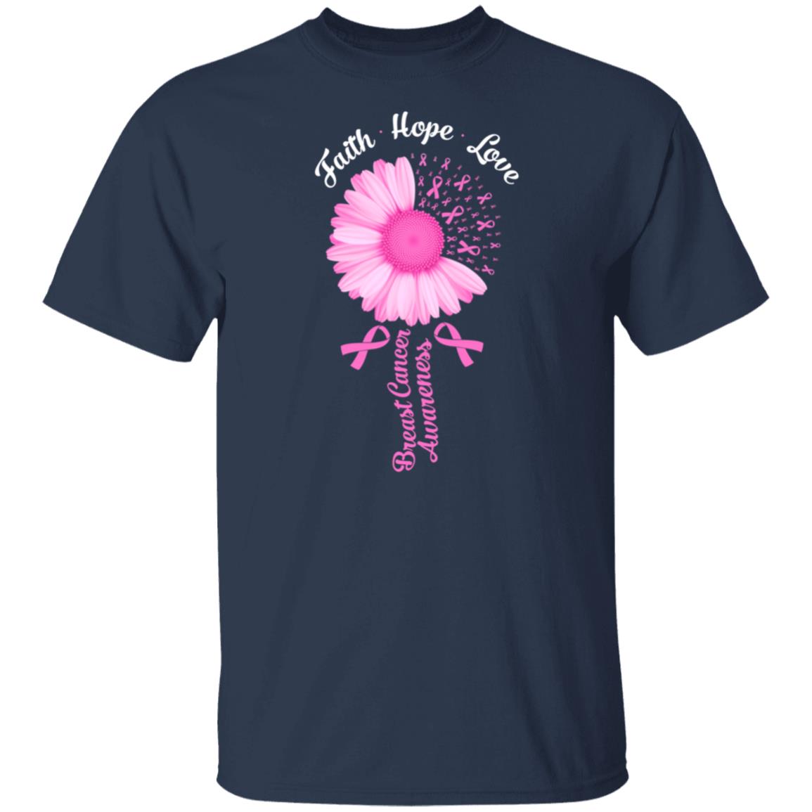 Faith Hope Love Pink Ribbon Breast Cancer Awareness T-Shirt & Hoodie | Teecentury.com
