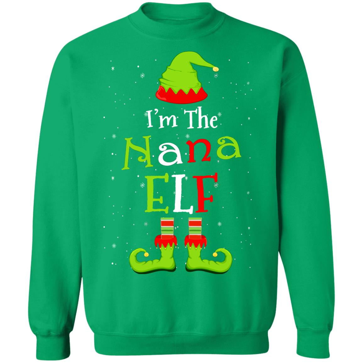 I'm The Nana Elf Family Matching Funny Christmas Group Gift T-Shirt & Sweatshirt | Teecentury.com