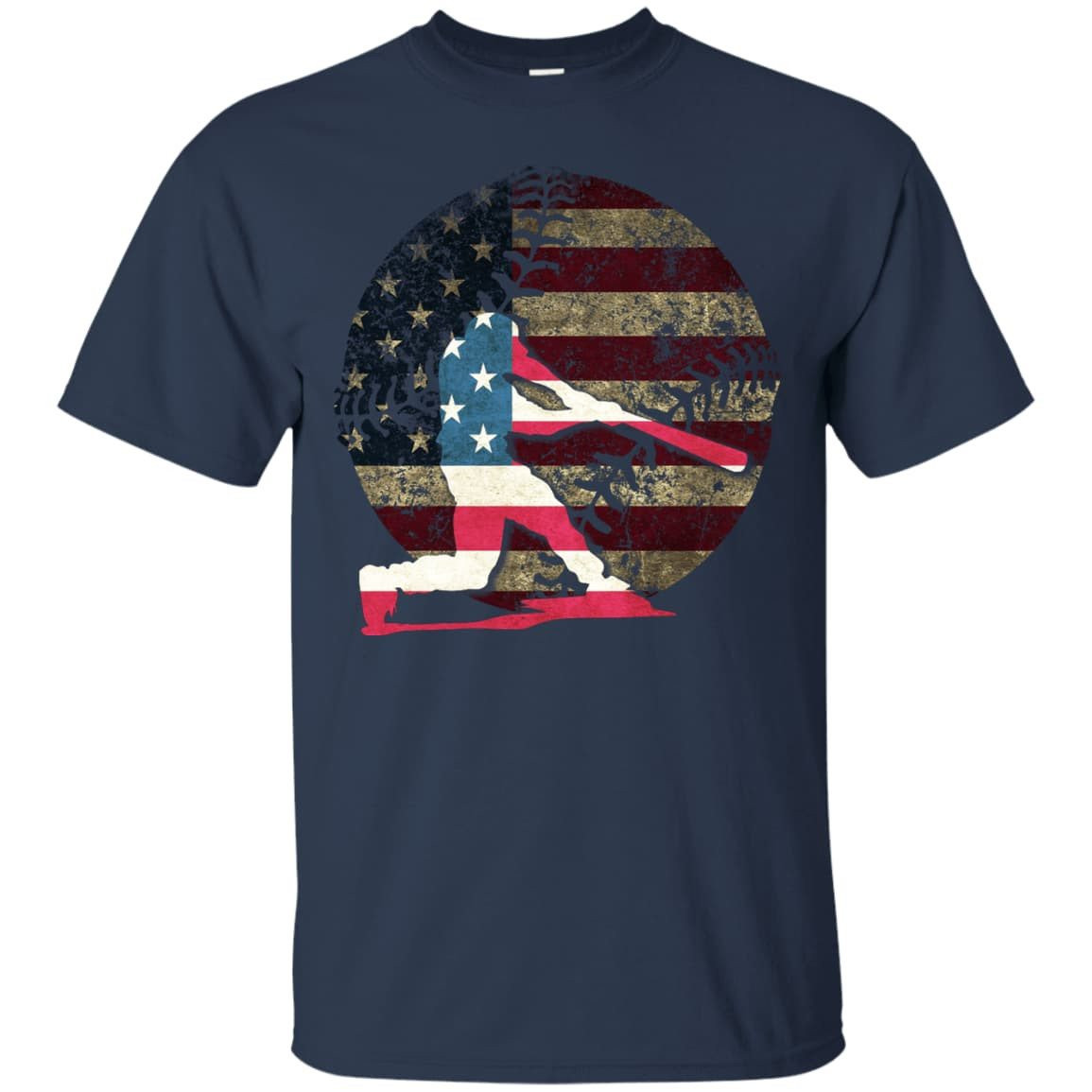 Hitter Baseball America Flag T-Shirt & Hoodie | Teecentury.com