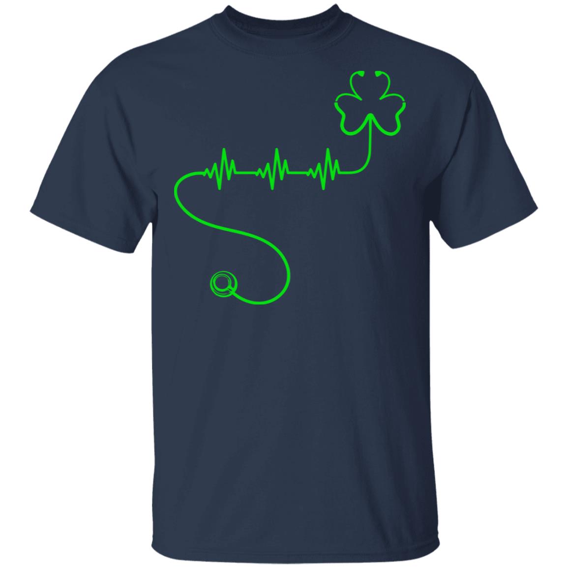 Shamrock Nurse Stethoscopes Heartbeat St Patrick Day T-Shirt & Hoodie | Teecentury.com