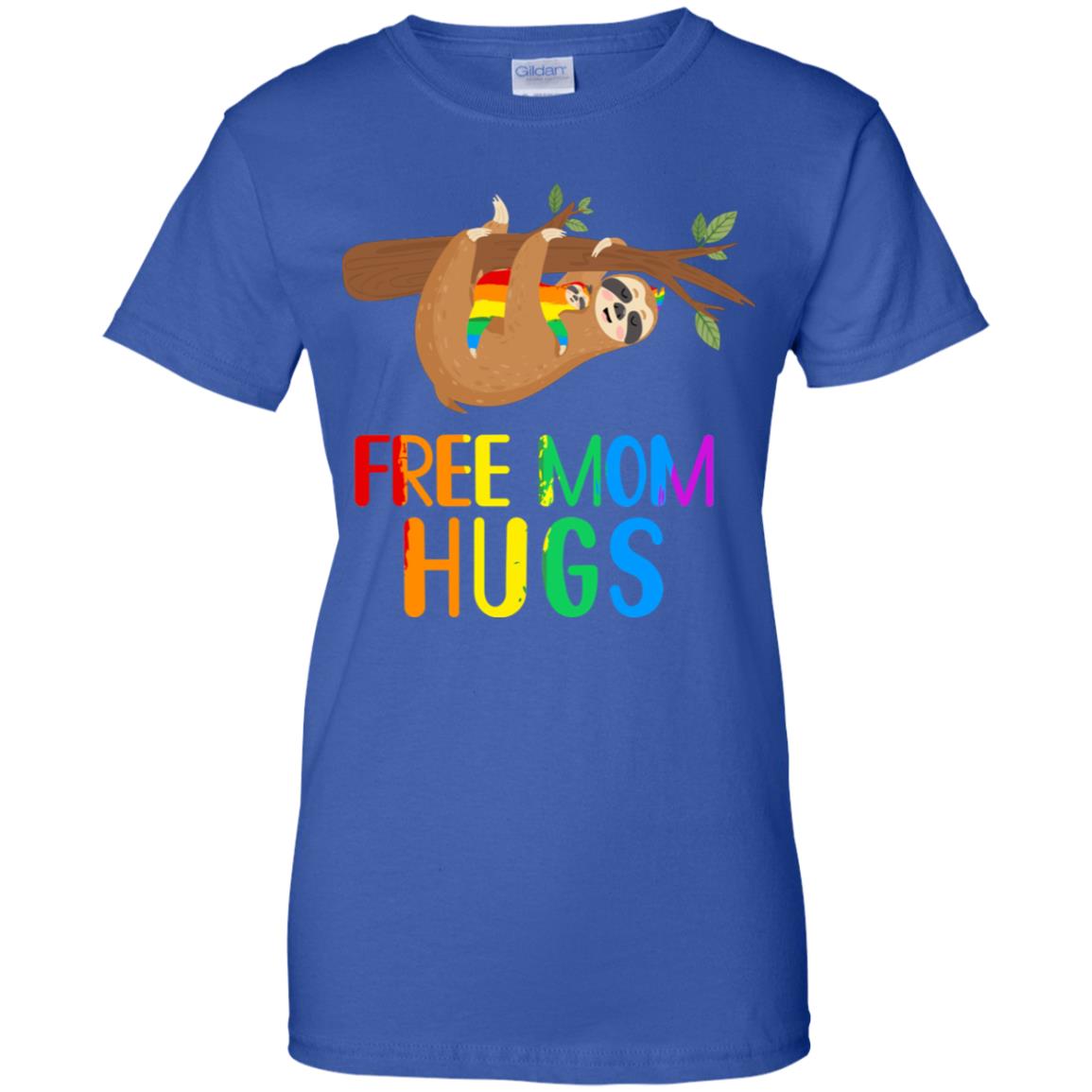 Free Mom Hugs Sloth Rainbow Heart LGBT Pride Month T-Shirt & Hoodie | Teecentury.com
