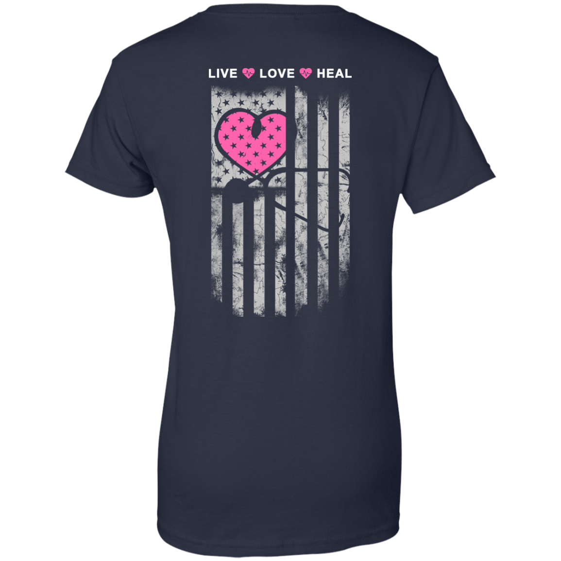 Nurse Heart Flag American Live Love Heal T-Shirt & Hoodie | Teecentury.com