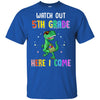 5th Grade Here I Come Dinosaur Back To School Youth Youth Shirt | Teecentury.com