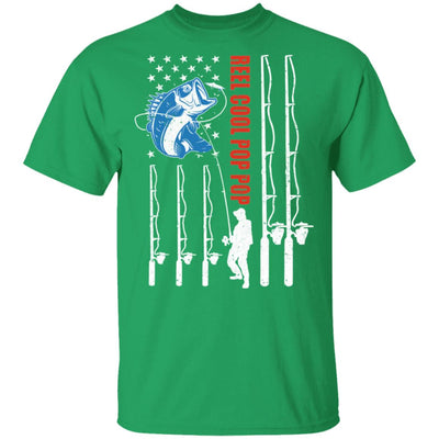 Reel Cool Pop Pop American Flag Fish Fishing Fathers Day T-Shirt & Hoodie | Teecentury.com