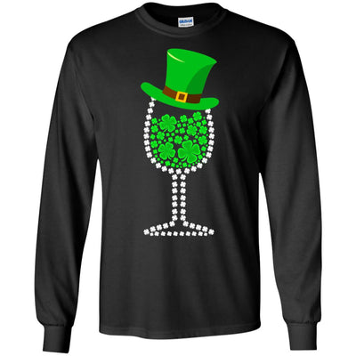 Shamrock Wine Glass Top Hat St Patrick's Day Gift T-Shirt & Hoodie | Teecentury.com