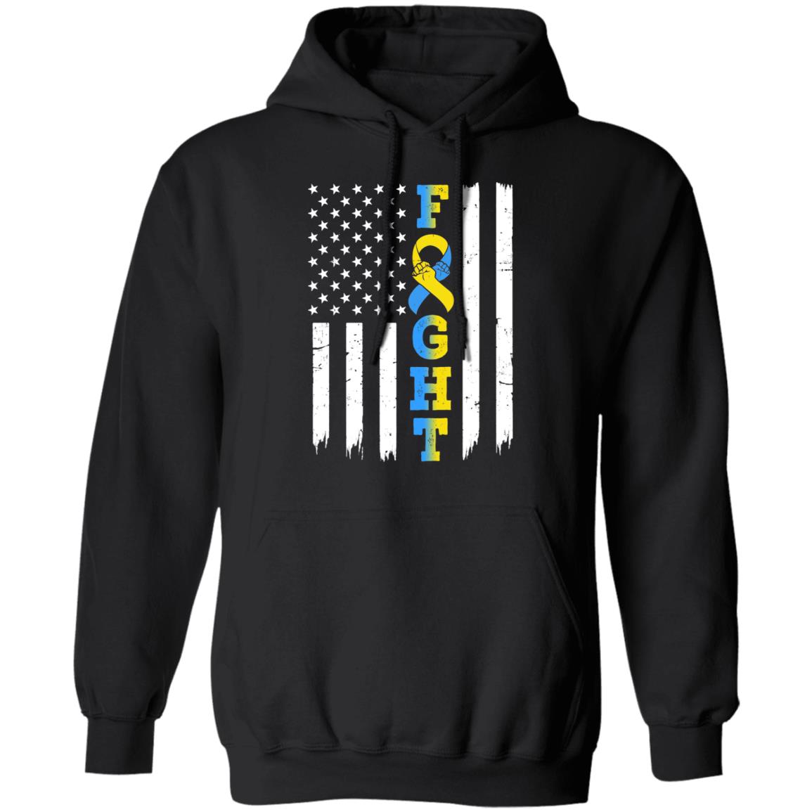 Down Syndrome Awareness American Flag Distressed T-Shirt & Hoodie | Teecentury.com