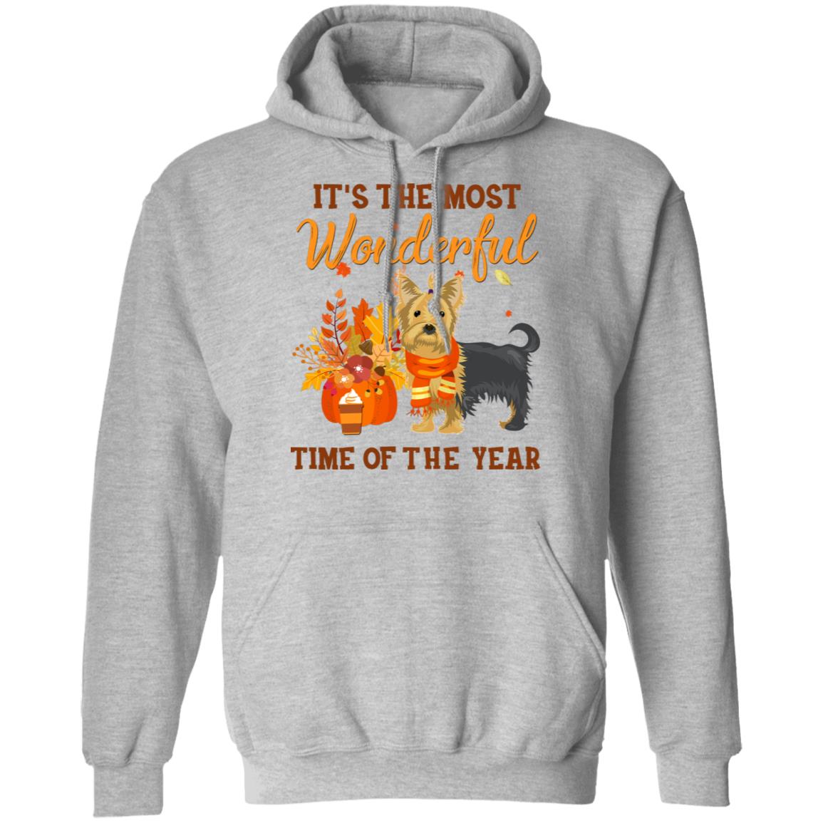 Yorkie Autumn It's The Most Wonderful Time Of The Year T-Shirt & Hoodie | Teecentury.com