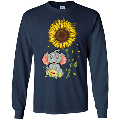 You Are My Little Sunshine Sunflower Elephant T-Shirt & Hoodie | Teecentury.com