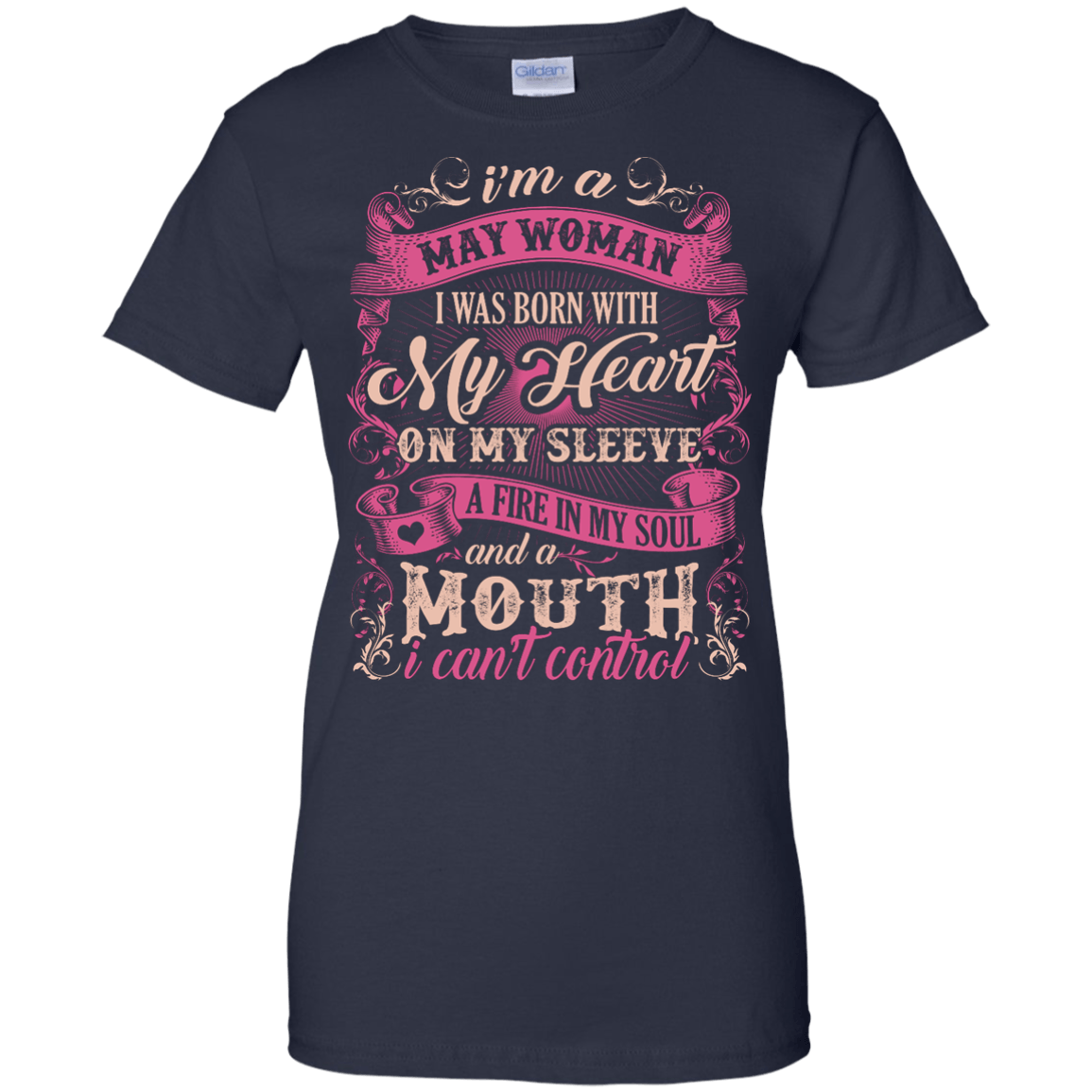 I Am A May Woman I Was Born With My Heart On My Sleeve T-Shirt & Hoodie | Teecentury.com