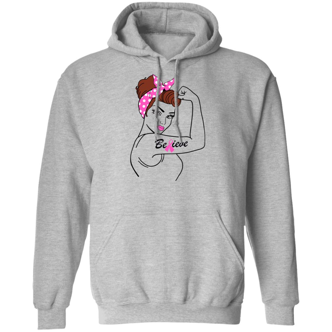 Support Breast Cancer Awareness Warrior Believe T-Shirt & Hoodie | Teecentury.com