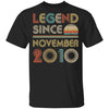 Legend Since November 2010 Vintage 12th Birthday Gifts Youth Youth Shirt | Teecentury.com