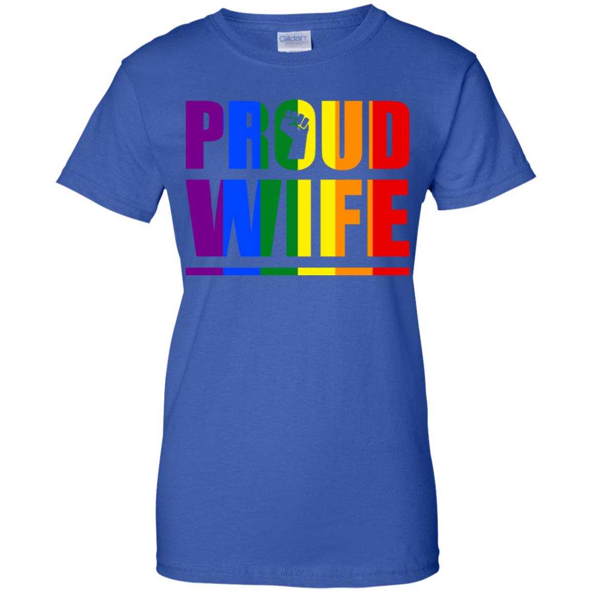 Proud Wife Lesbian Pride Month LGBT T-Shirt & Hoodie | Teecentury.com