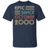 Epic Since October 2000 Vintage 22th Birthday Gifts T-Shirt & Hoodie | Teecentury.com