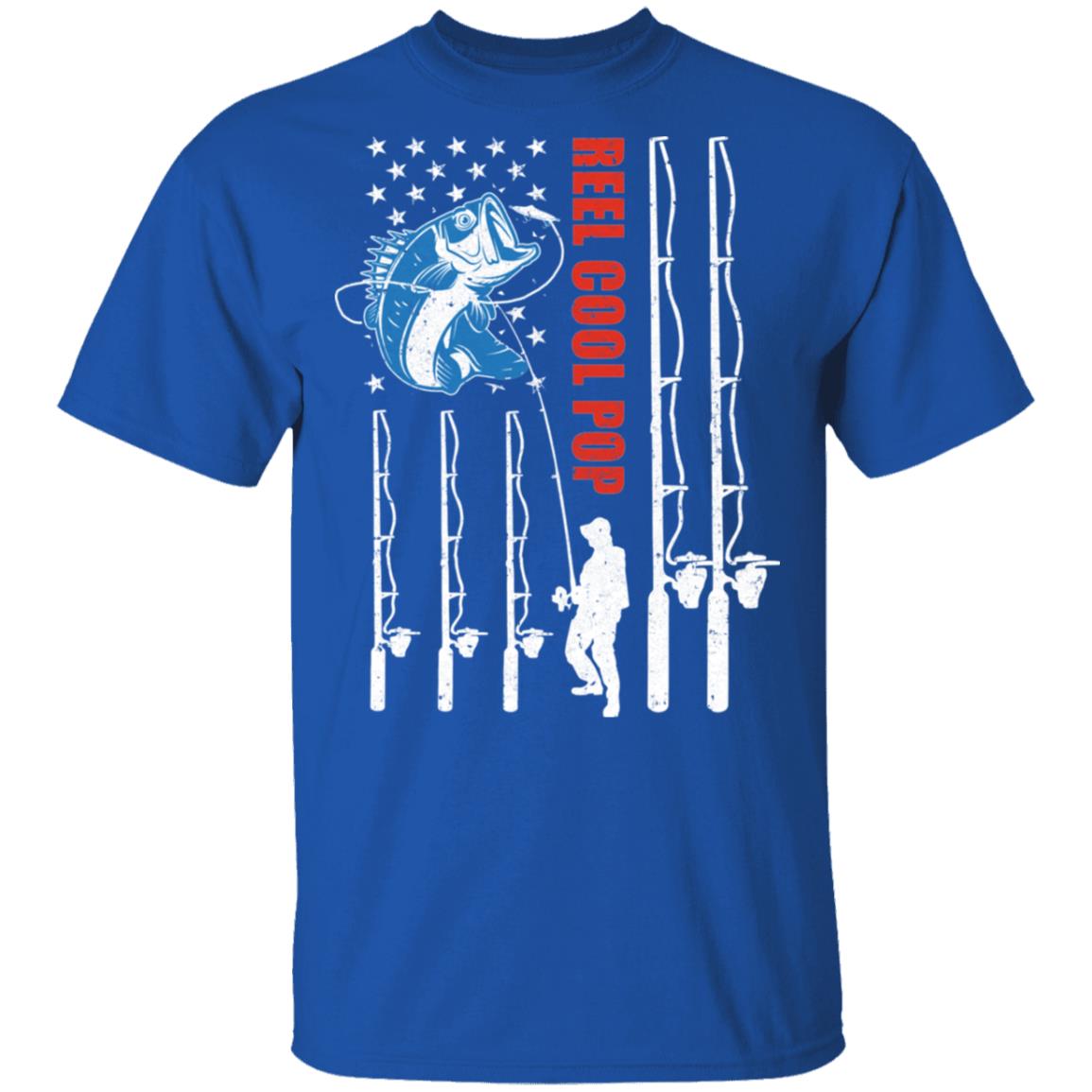 Reel Cool Pop American Flag Fish Fishing Fathers Day T-Shirt & Hoodie | Teecentury.com