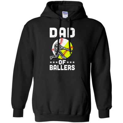 Dad Of Ballers Funny Dad Baseball Softball Fathers Day T-Shirt & Hoodie | Teecentury.com