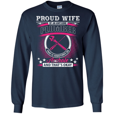 Proud Wife Of An Awesome Plumber T-Shirt & Hoodie | Teecentury.com
