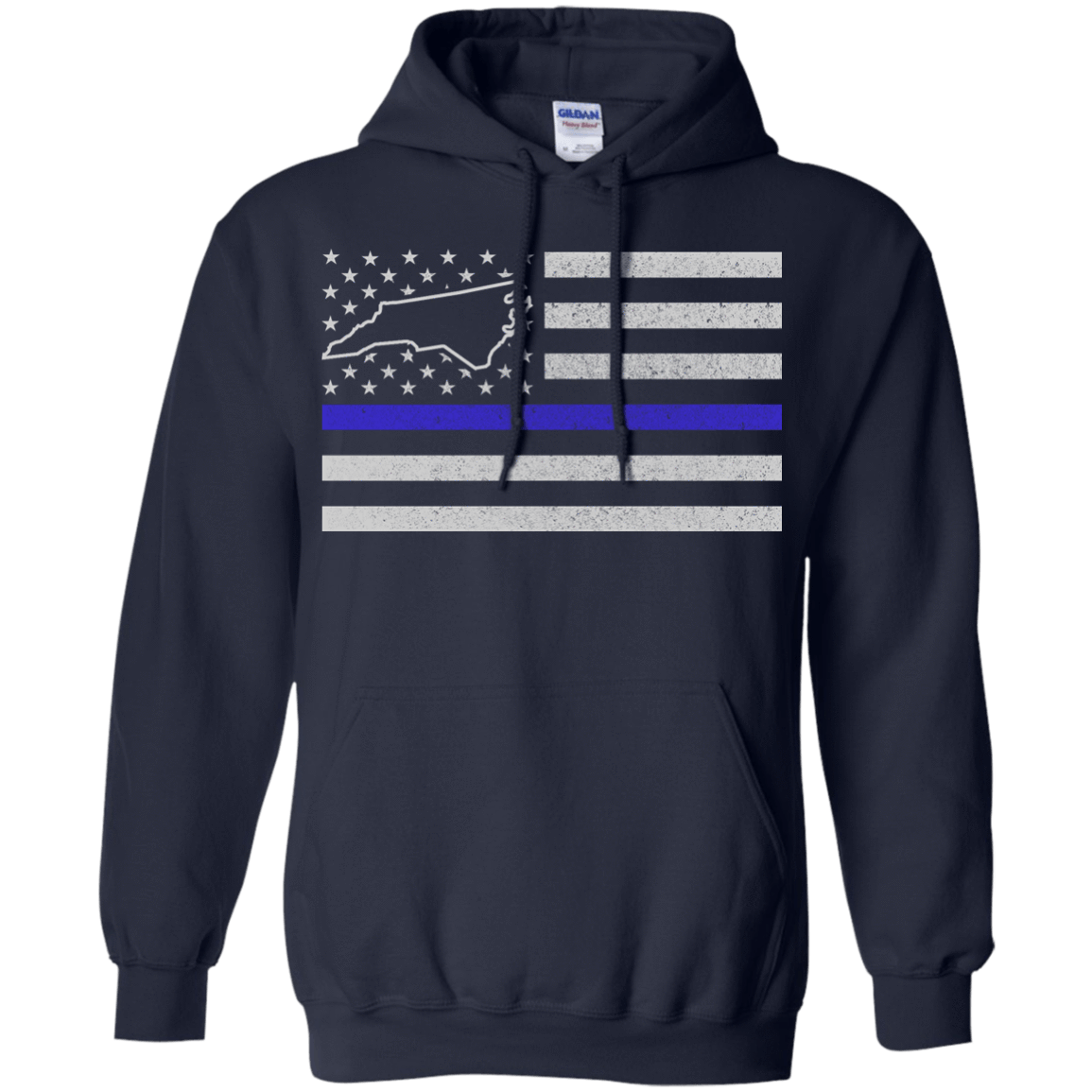 North Carolina Thin Blue Line Police State T-Shirt & Hoodie | Teecentury.com