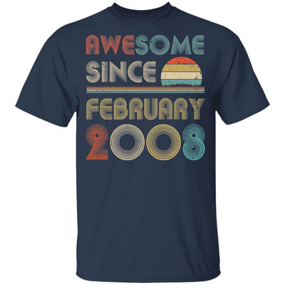 Awesome Since February 2008 Vintage 14th Birthday Gifts Youth Youth Shirt | Teecentury.com