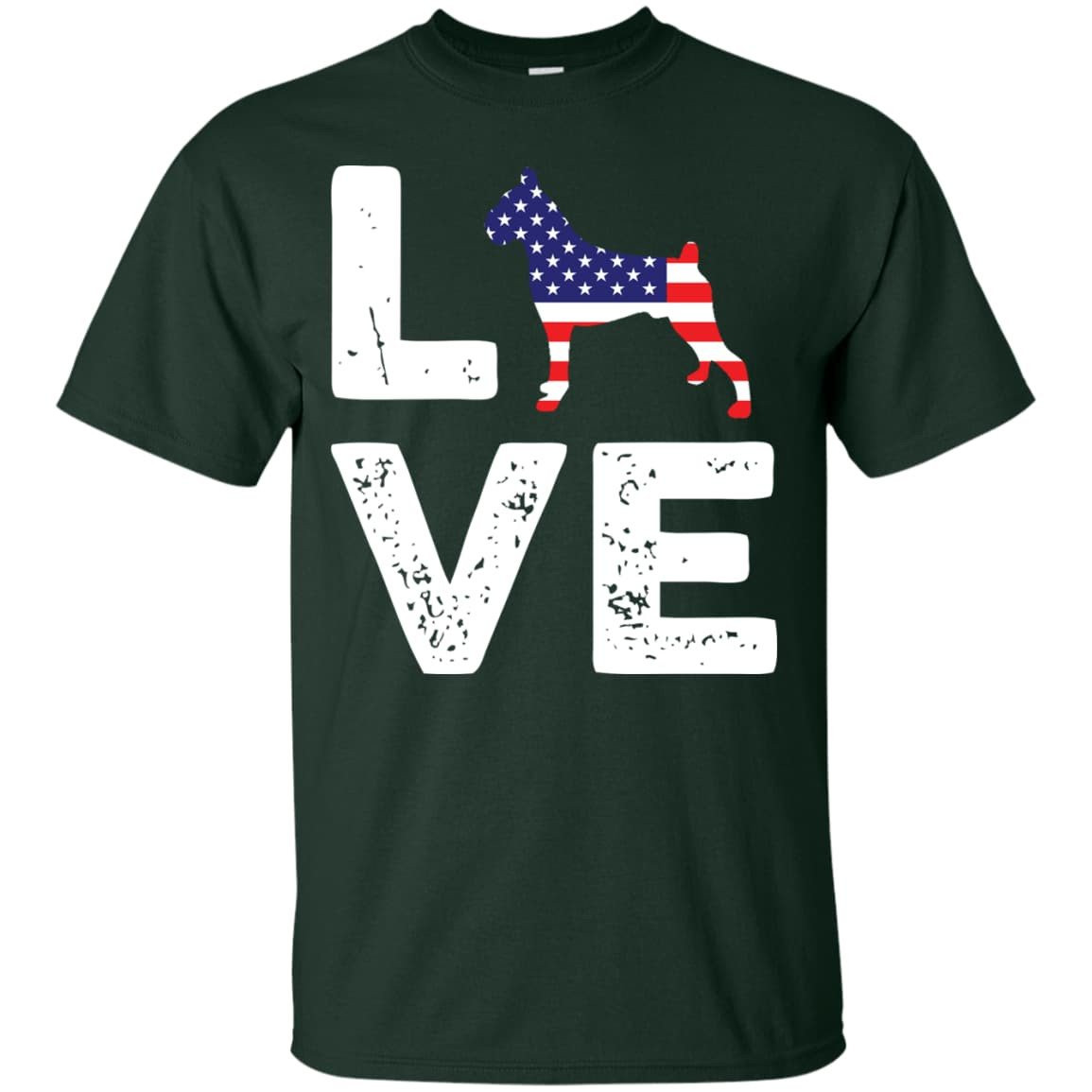 American Flag Dog Boxer Love T-Shirt & Hoodie | Teecentury.com