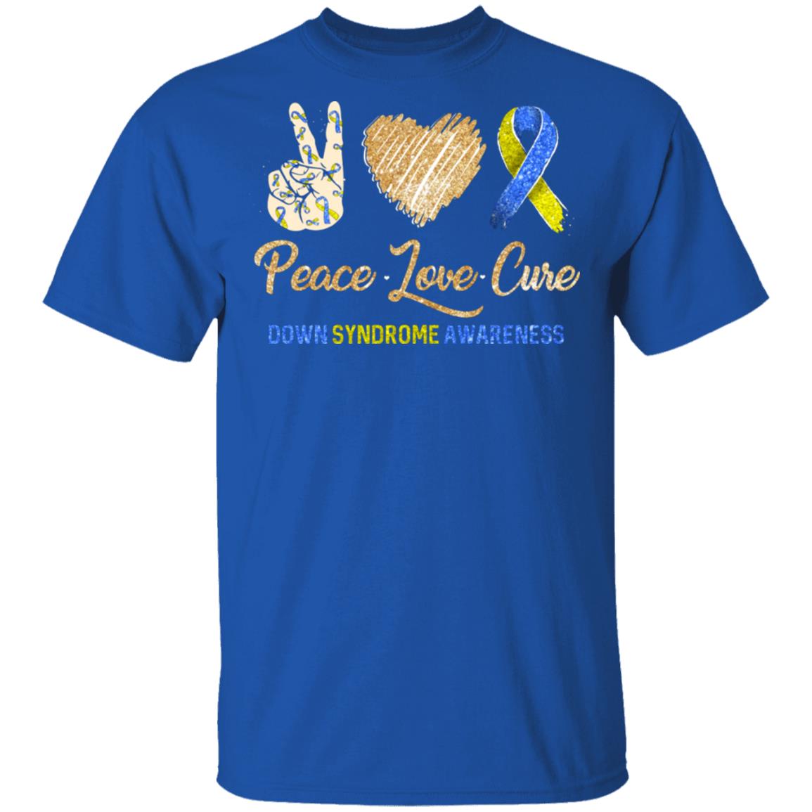 Peace Love Cure Down Syndrome Awareness T-Shirt & Hoodie | Teecentury.com