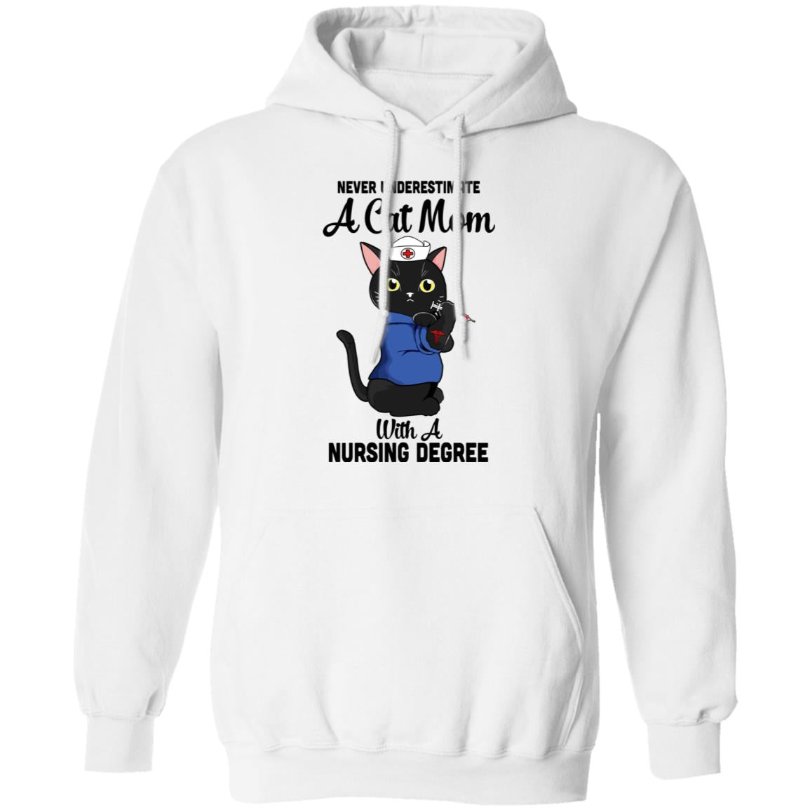 Never Underestimate A Cat Mom With A Nursing Degree T-Shirt & Tank Top | Teecentury.com