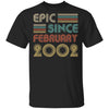 Epic Since February 2002 Vintage 20th Birthday Gifts T-Shirt & Hoodie | Teecentury.com