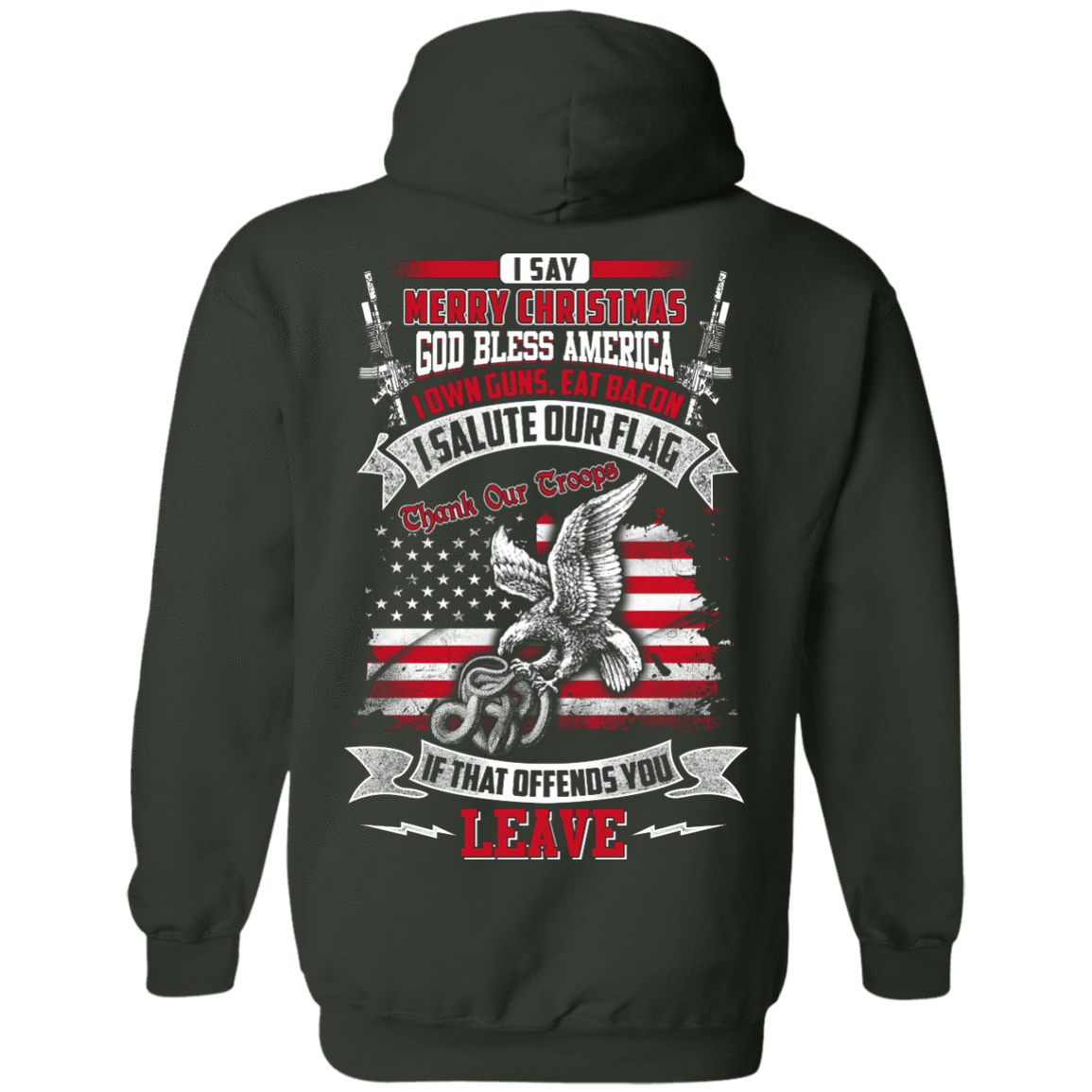 I Say Merry Christmas God Bless America Christmas T-Shirt & Hoodie | Teecentury.com