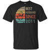 11th Wedding Anniversary Gifts Best Husband Since 2011 T-Shirt & Hoodie | Teecentury.com