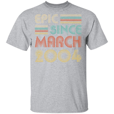 Epic Since March 2004 Vintage 18th Birthday Gifts T-Shirt & Hoodie | Teecentury.com