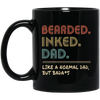 Bearded Inked Dad Funny For Daddy Papa Vintage Mug Coffee Mug | Teecentury.com