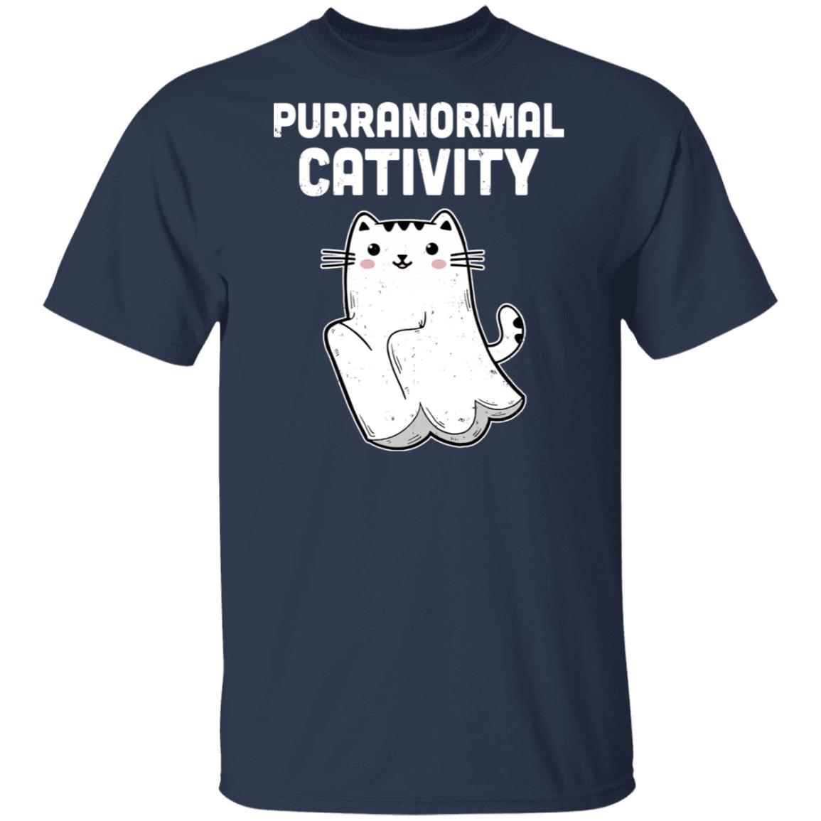 Halloween Funny Purranormal Cativity Ghost Cat Lovers Gifts T-Shirt & Hoodie | Teecentury.com