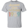 Awesome Since December 1959 Vintage 63th Birthday Gifts T-Shirt & Hoodie | Teecentury.com