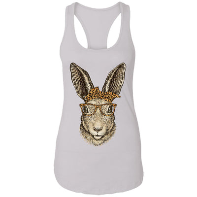 Easter Bunny Rabbit Glasses Leopard Print Bow T-Shirt & Tank Top | Teecentury.com