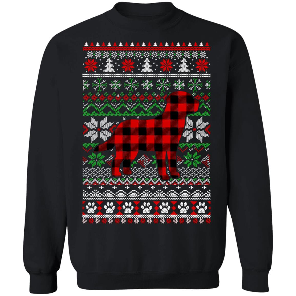 Labrador Red Plaid Ugly Christmas Sweater Gifts T-Shirt & Sweatshirt | Teecentury.com