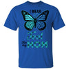 I Wear Teal For My Mom Butterfly Ovarian Cancer Awareness T-Shirt & Hoodie | Teecentury.com