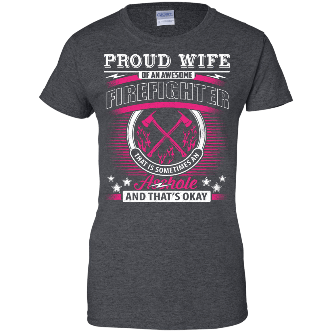 Proud Wife Of An Awesome Firefighter T-Shirt & Hoodie | Teecentury.com